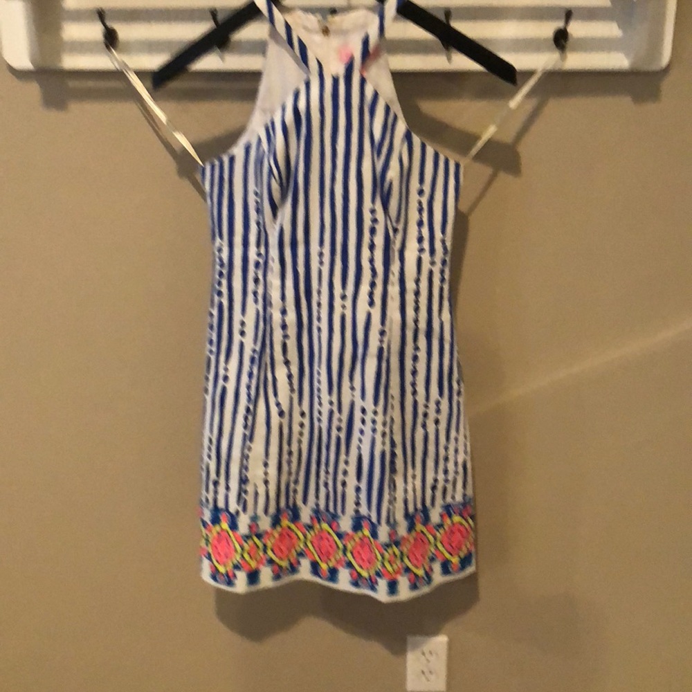 Lilly Pulitzer cut away striped turtle dress